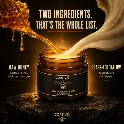 Cortiv8 Boosted Grass-Fed Tallow Honey Balm