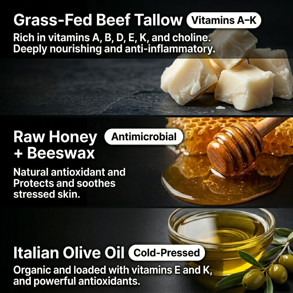 Cortiv8 Grass-Fed Tallow Honey Balm