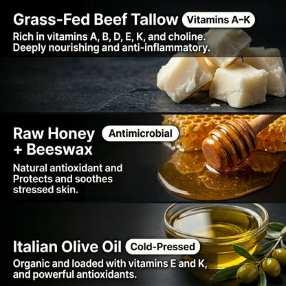 Cortiv8 Grass-Fed Tallow Honey Balm