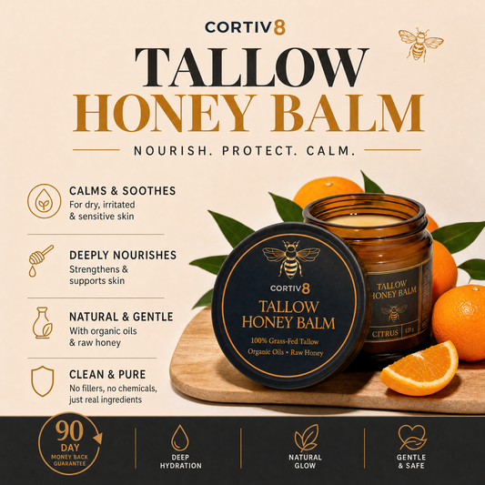 Cortiv8 Grass-Fed Tallow Honey Balm